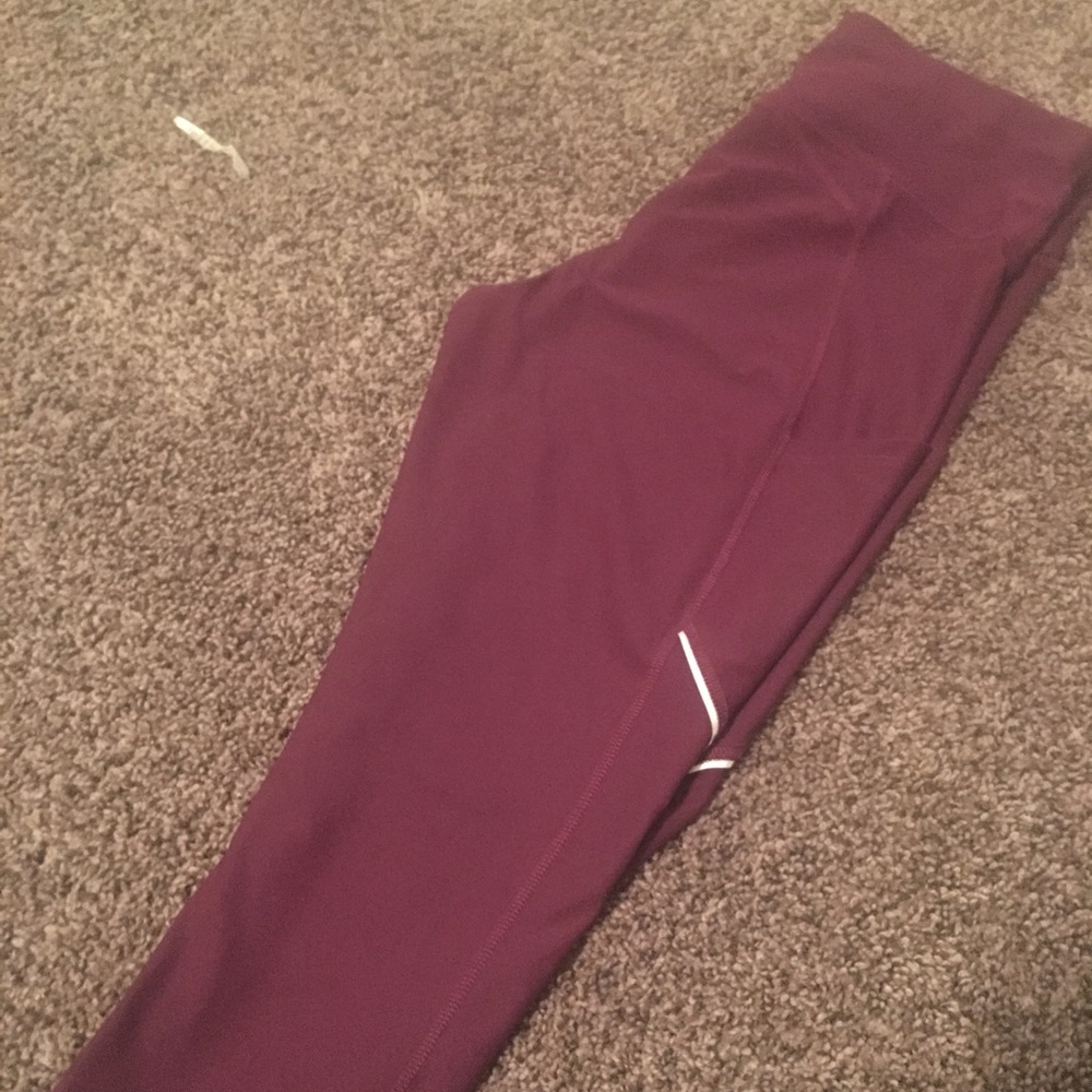 Burgundy Crop Leggings
